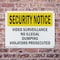 Signmission Video Surveillance No Illegal Dumping Violators OSHA Security Notice Sign, Plastic, 14inx10in, 2PK OS-2PACK-SN-P-1014-L-11691 - alternate 2